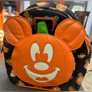 Loungefly Pumpkin Mickey Mini Backpack
